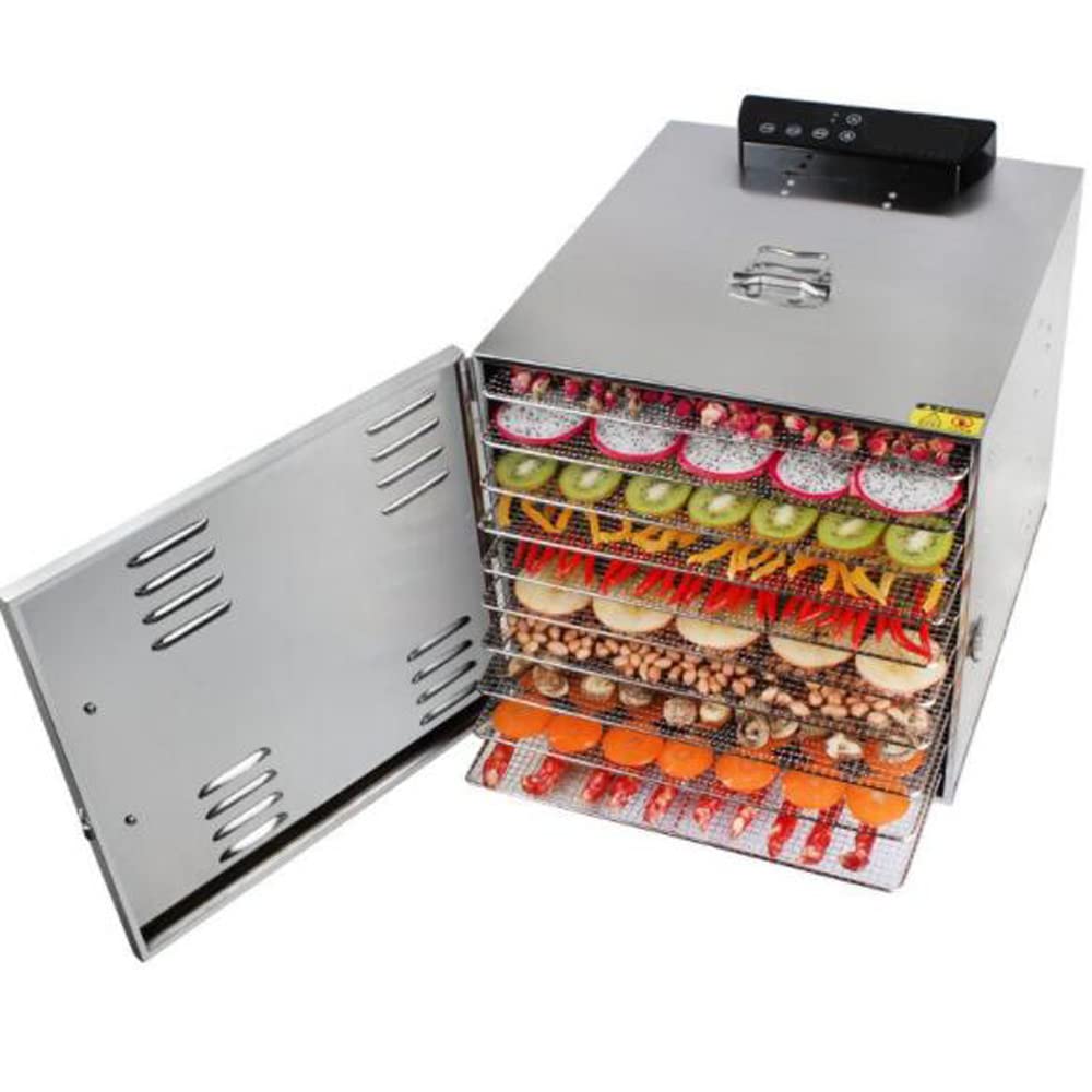 TECHTONGDA 10-Tray Commercial Food Dehydrator - Stainless Steel 304 Drying Machine for Fruits, Vegetables, Pet Treats & Jerky - Perfect for Home Kitchens, Restaurants & Small Food Businesses