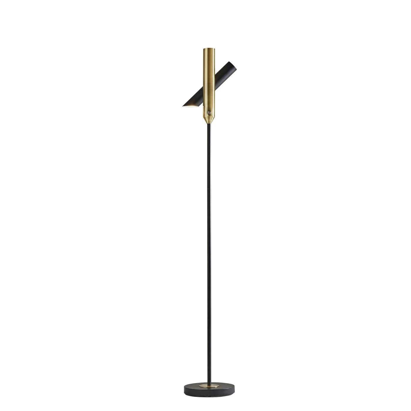 Adesso 4079-01 Vega LED Floor Lamp - 68 Inch Tall, 24W Energy Efficient, Black Finish - Perfect for Living Room, Bedroom, or Office Lighting