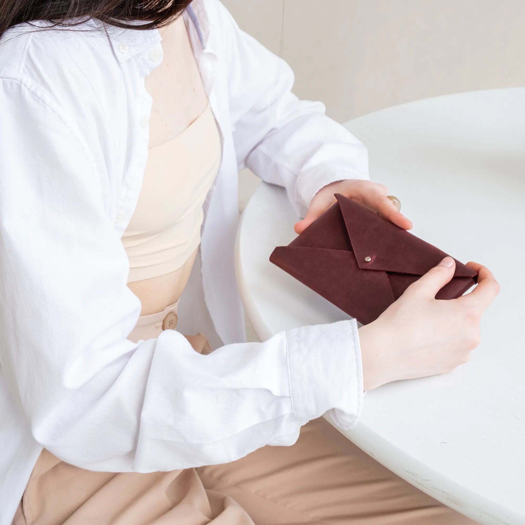 Genuine Leather Money Envelope - Premium RFID Blocking Wallet for Cash, Checks & Gift Cards - Perfect for Travel, Gifts & Secure Storage