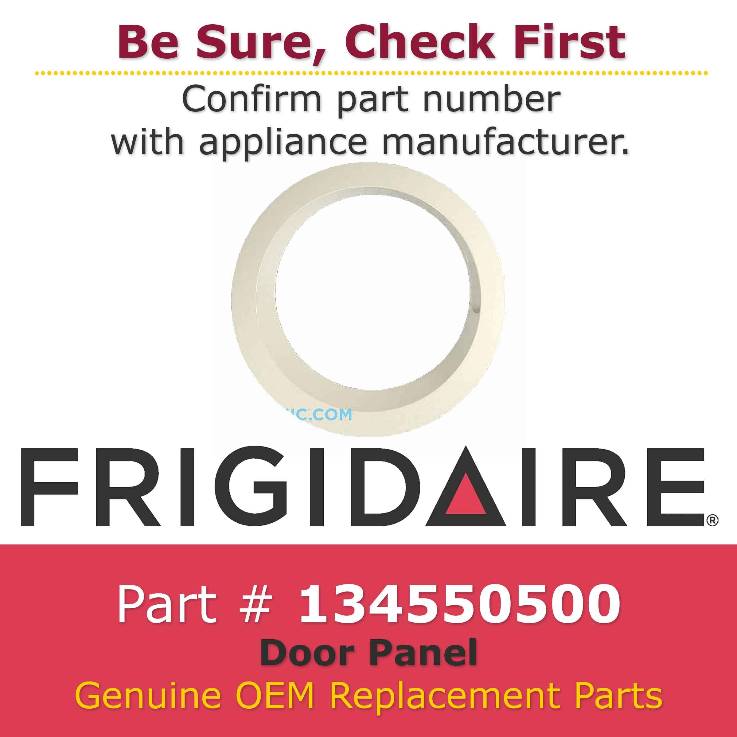 Original Frigidaire 134550500 Replacement Door Panel for Washing Machine - Perfect Fit for Frigidaire Front Load Washers, Easy DIY Installation for Home Laundry Room Repairs
