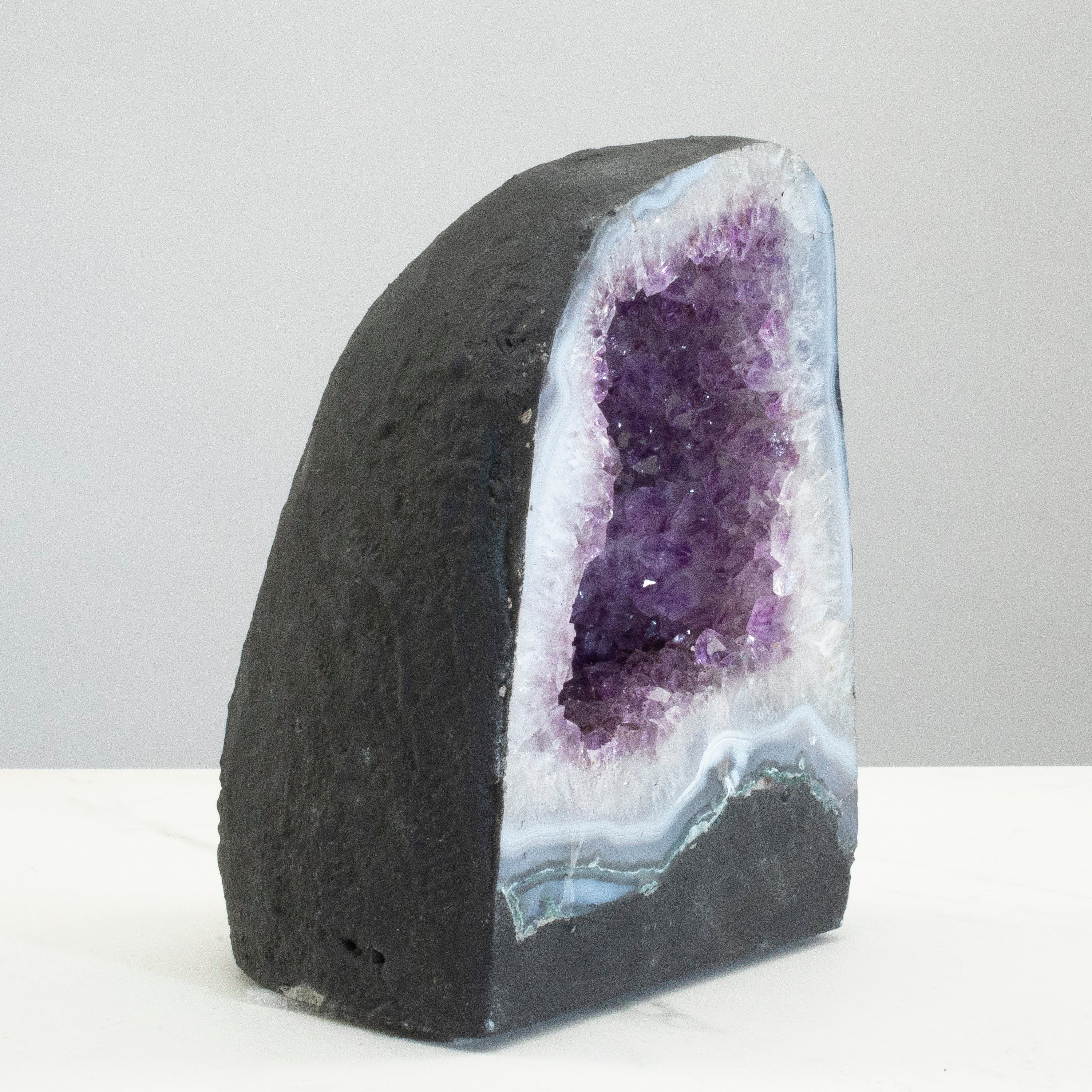 Natural Brazilian Amethyst Geode Cathedral - 7 to 7.9 lbs | Large Healing Crystal Cluster for Meditation, Home Decor & Spiritual Gifts