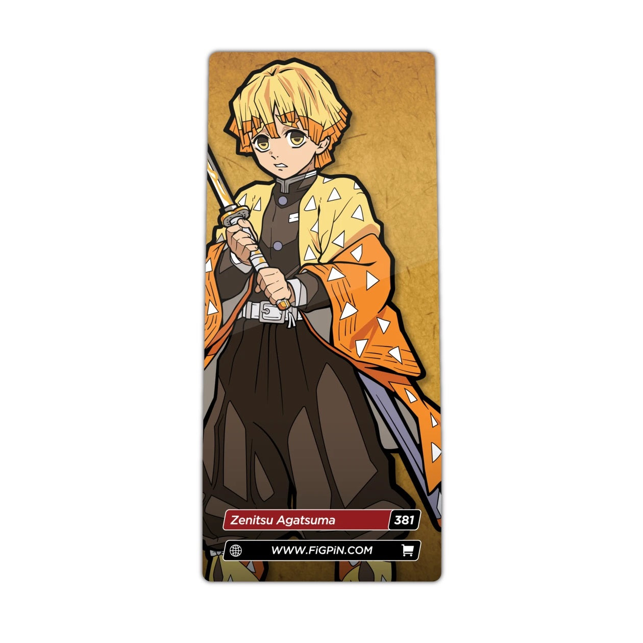Demon Slayer Zenitsu Agatsuma Enamel Pin - FiGPiN Official Collectible [381] - Perfect for Anime Fans, Cosplay & Gift Giving