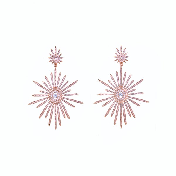 Elegant Bridal Earrings - Statement Star Design by Stephanie Browne | Perfect for Weddings, Prom & Special Occasions