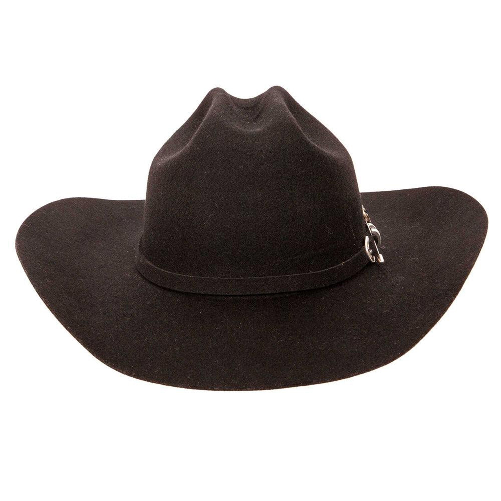 American Hat Co. Women's Black Cattleman Felt Cowboy Hat - Western Style Fashion Accessory for Rodeo, Country Music Festivals & Outdoor Adventures