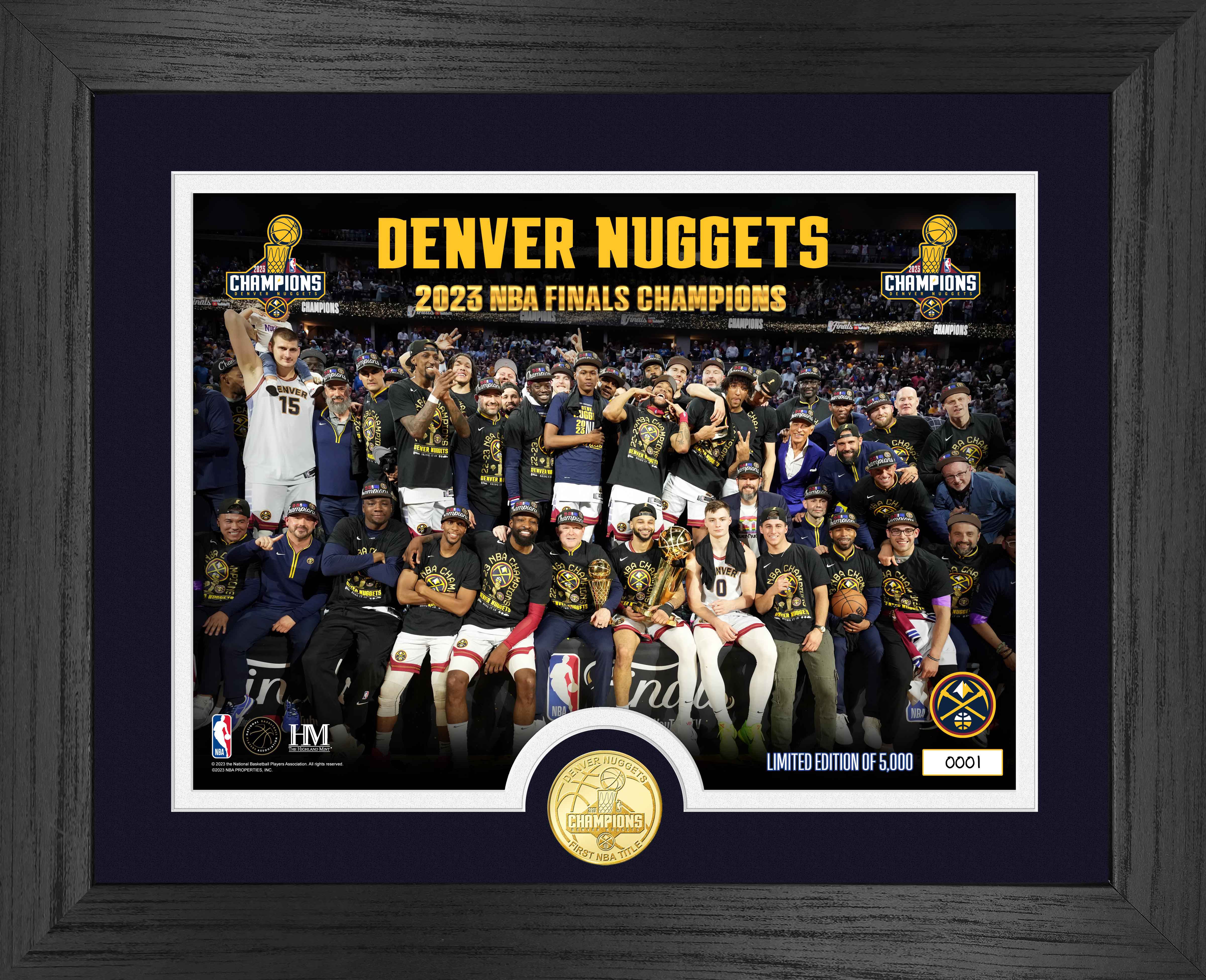 Denver Nuggets 2023 NBA Champions Commemorative Photo Mint - Perfect for Sports Fans, Collectors & Home Decor