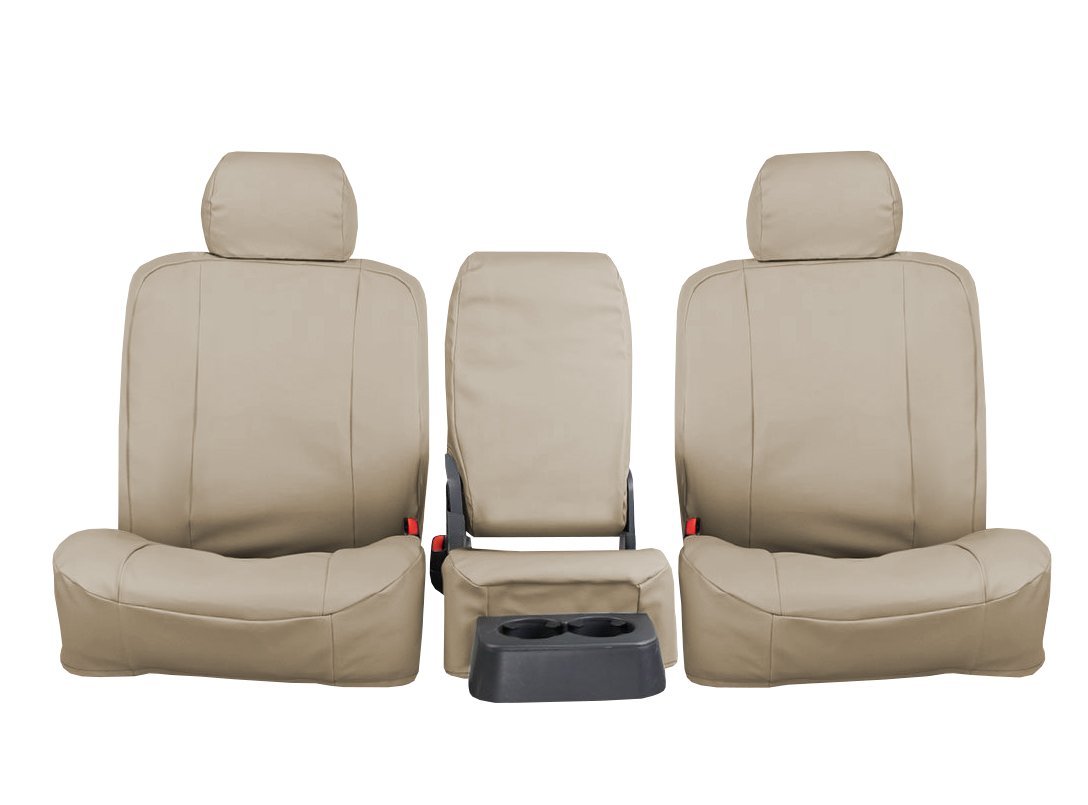 ShearComfort Custom Pro-Tect Vinyl Seat Covers for Ford Aerostar (1992-1997) - Tan High Back Captain Chairs with Armrests | Durable, Easy to Clean & Perfect for Family Road Trips, Camping & Daily Commute