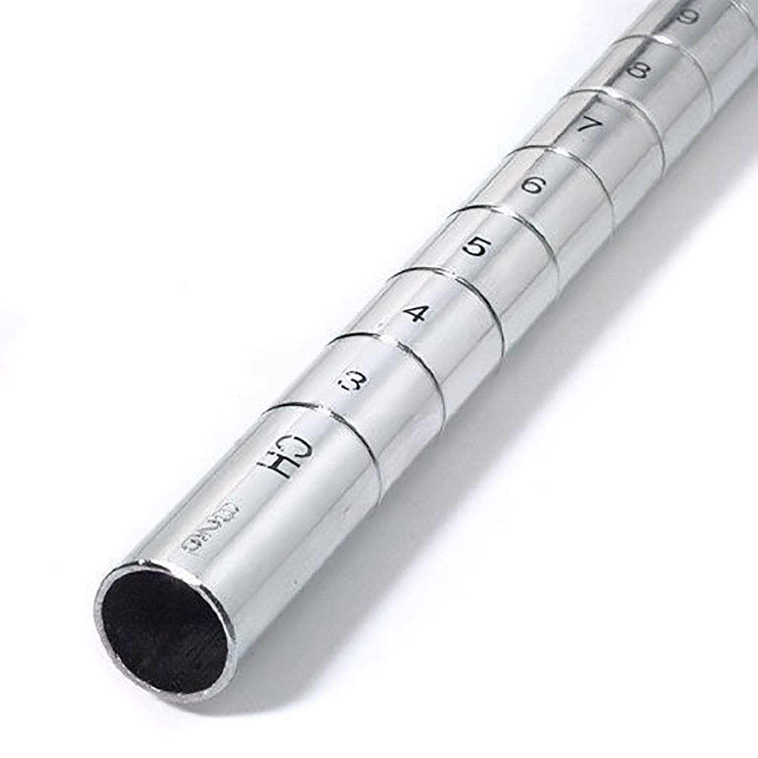 80-Inch Stainless Steel Post - Heavy Duty Industrial Grade (4-Pack) - Perfect for Warehouse Shelving, Retail Displays & Outdoor Signage