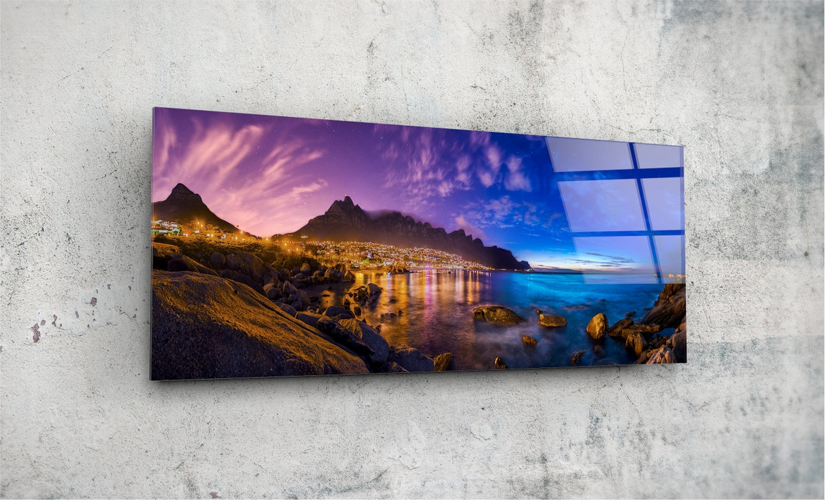 City Lights Panoramic Wall Art - Stunning Urban Skyline Canvas Print for Home & Office Decor | Perfect for Living Room, Bedroom, or Workspace
