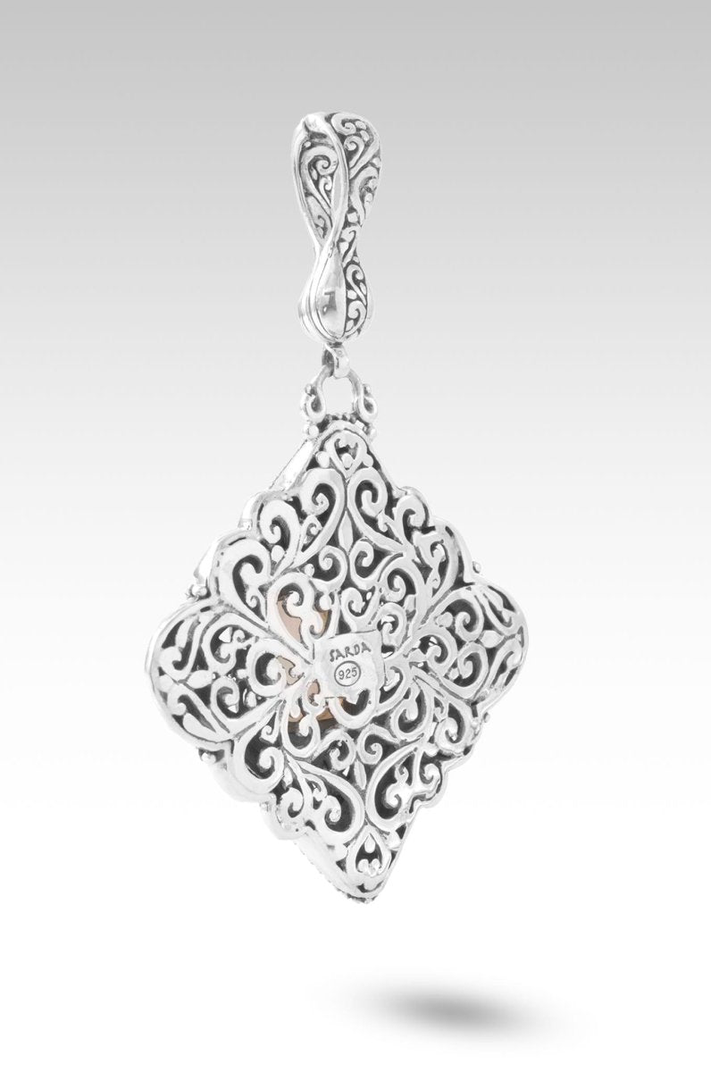 Faithful Now Pendant Necklace - White Mother of Pearl Quartz & Genuine Zircon Jewelry for Women | Elegant Gift for Anniversary, Wedding & Special Occasions