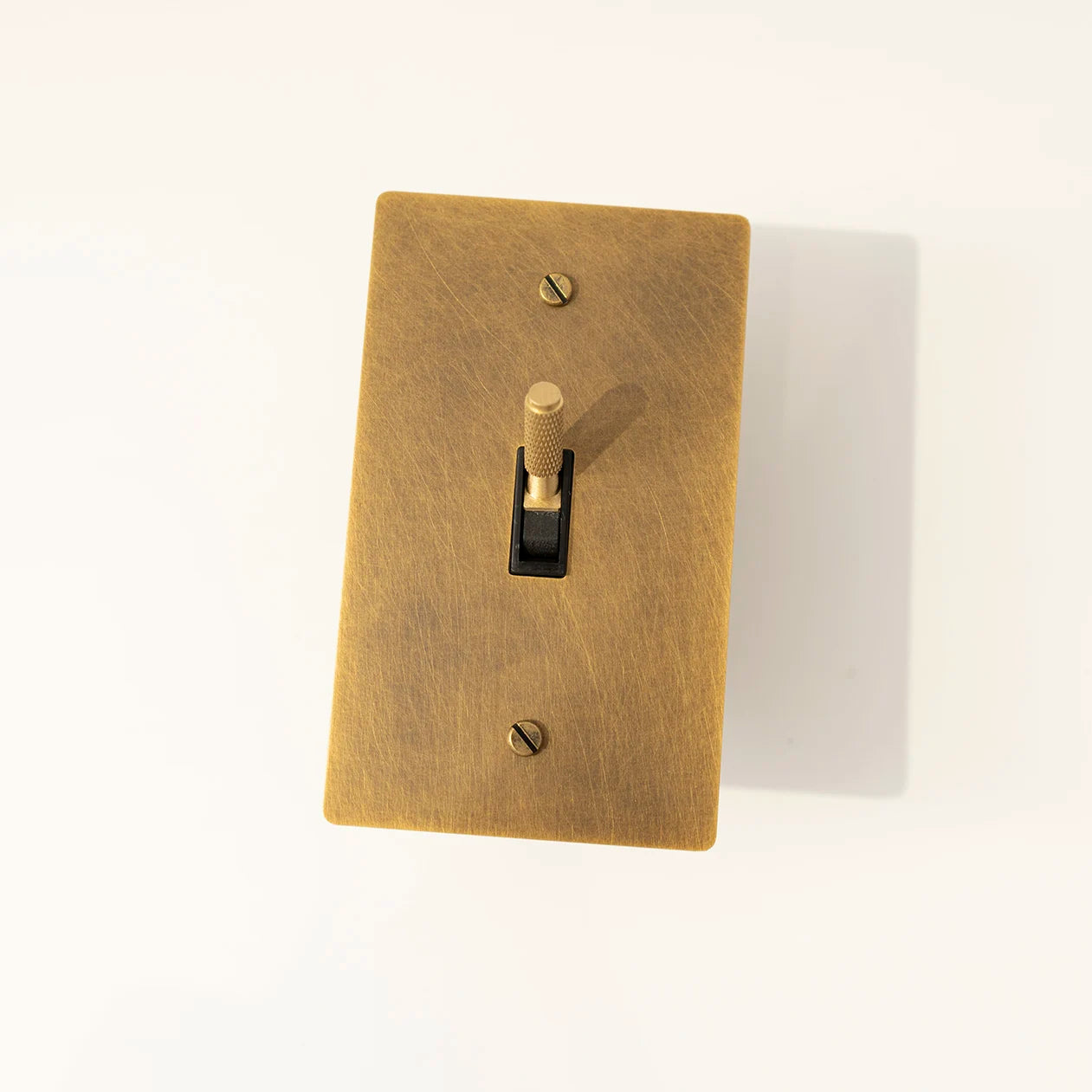 Vintage Brass Toggle Light Switch - Classic Style for Home, Office & Industrial Use - Durable Metal Electrical Switch for Wall Lighting Control