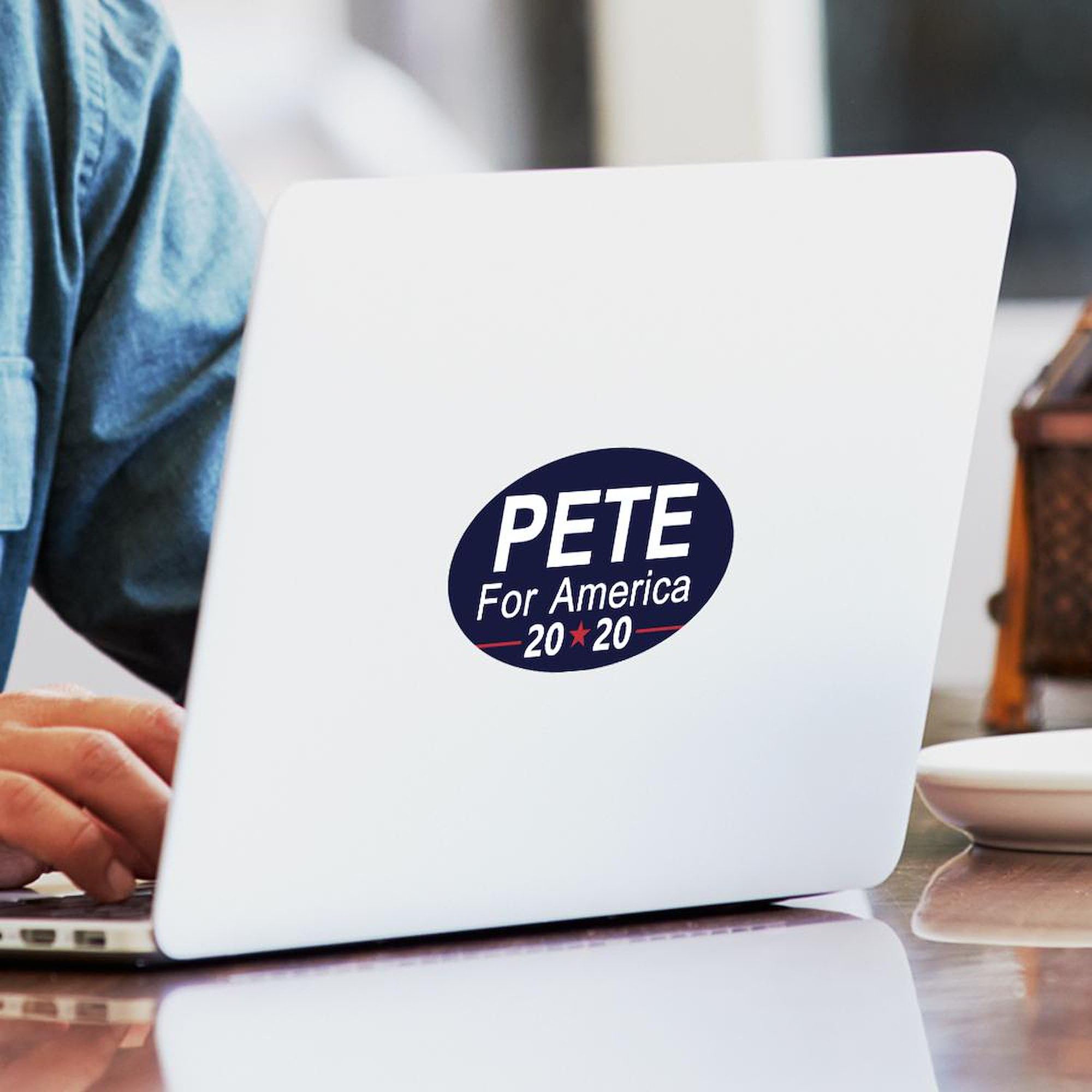 Pete for America Oval Bumper Sticker - Waterproof Vinyl Decal for Cars, Trucks & Laptops - Show Political Support on Vehicles & Electronics