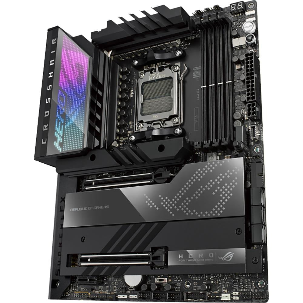 ASUS ROG CROSSHAIR X670E HERO Gaming Motherboard - AMD AM5 Socket, DDR5, PCIe 5.0, WiFi 6E - Perfect for High-End Gaming PCs and Content Creation Workstations