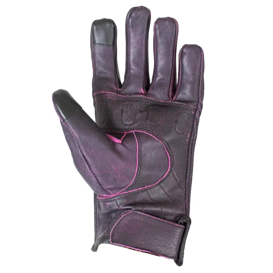 Open Road Women's Kevlar Knuckle Motorcycle Gloves - Protective Riding Gloves for Harley, Cruiser & Sport Bikes - Perfect for Commuting, Touring & Long Distance Rides