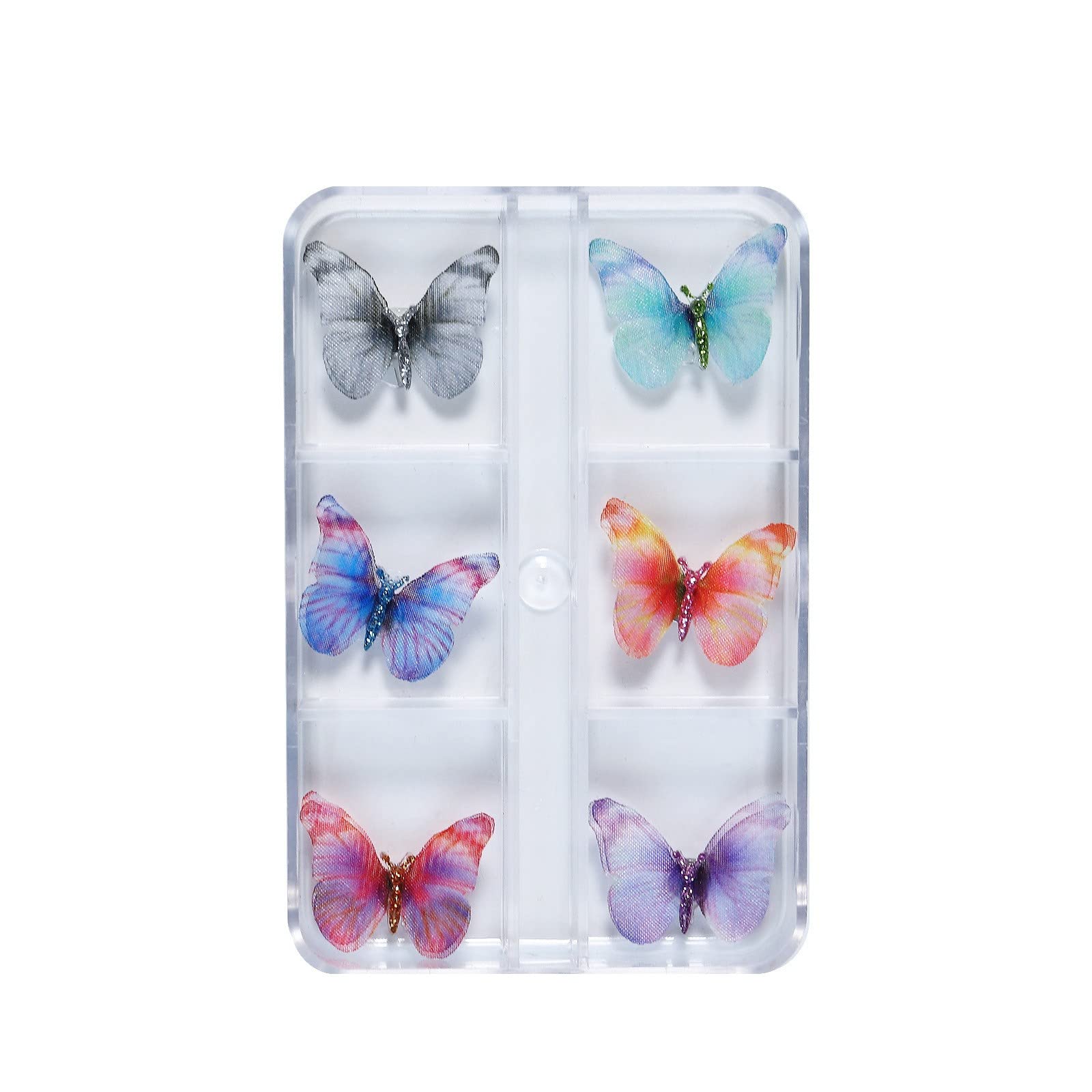 6 Colors Spring Butterfly Nail Charms Set - Summer Nail Glitter Decorations for DIY Nail Art, Artificial Nails & Crafts | Perfect for Short Nails, Manicures, and Party Designs (One Size)