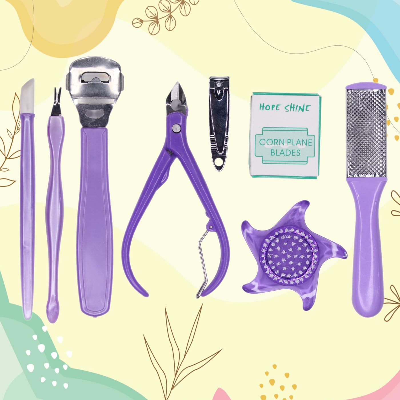 KYNA Professional Manicure Pedicure Kit - 8 Piece Nail Care Set with Dead Skin Remover Tools for Women & Girls - Perfect for Home Spa, Salon & Travel Nail Care
