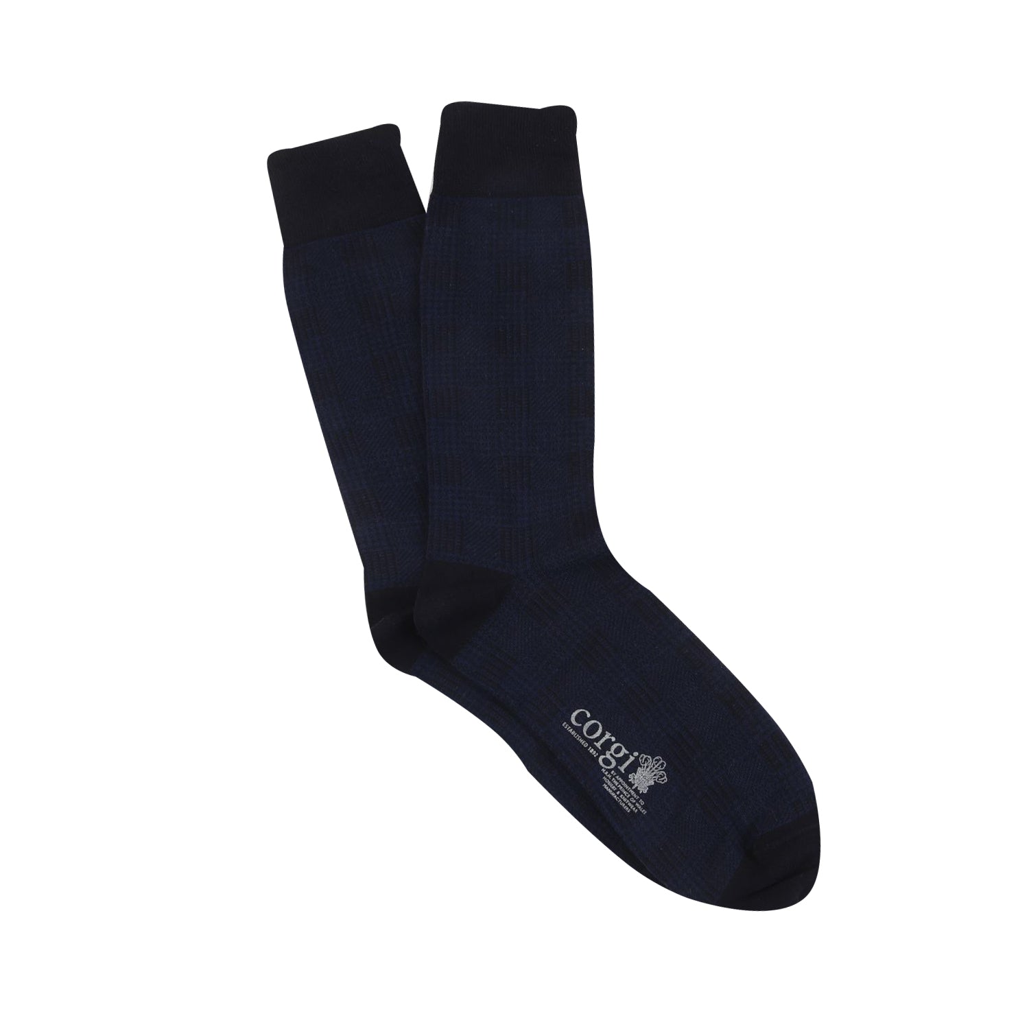 Premium Men's Formal Woven Check Cotton Dress Socks - Comfortable Business & Office Wear for Professional Occasions