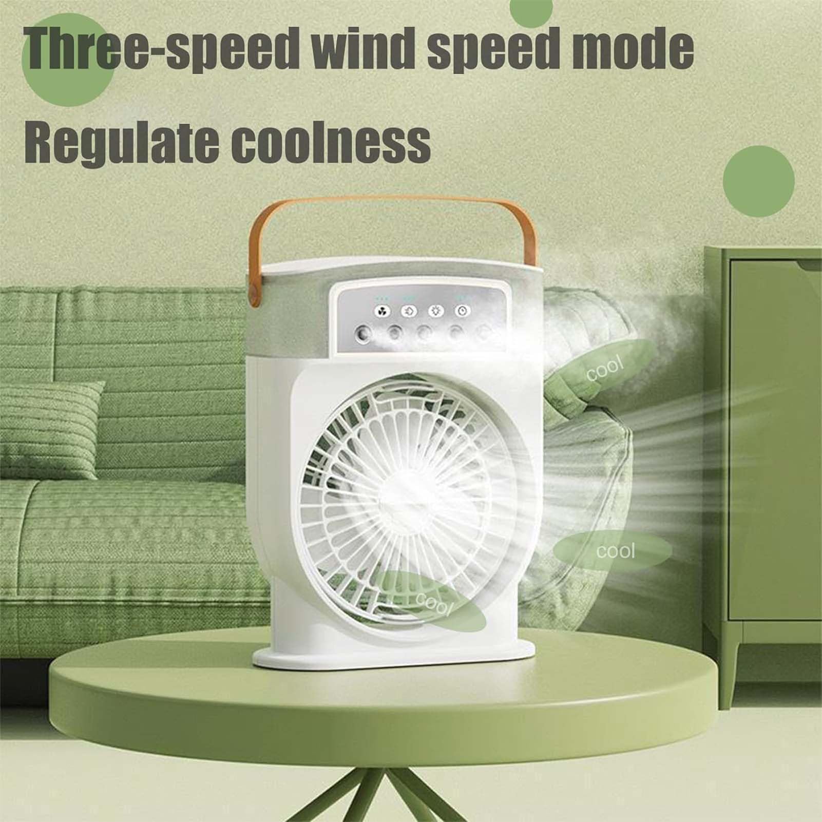 Polarlux Portable Air Cooler with 600ml Water Tank - Personal Air Conditioner with Humidifier & Cooling Fan for Home, Office, Dorm, Travel - Perfect for Summer, Hot Weather & Small Spaces (White)