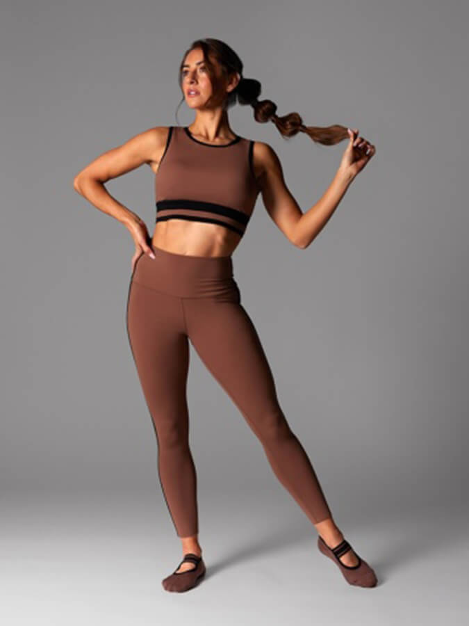 Tavi Agility Women's Sports Bra - High Impact Support Workout Top - Clove Ebony - Perfect for Running, Yoga & Gym Training