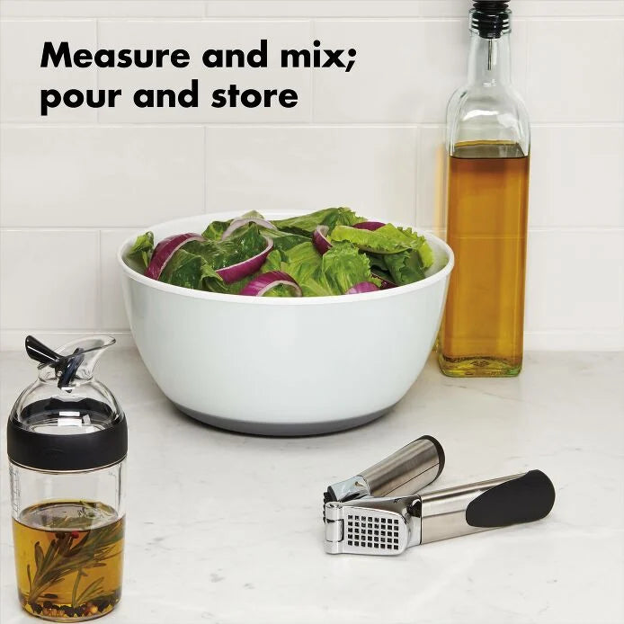 Portable Salad Dressing Shaker Bottle - Leakproof Kitchen Condiment Container for Oil, Vinegar & Homemade Dressings - Perfect for Salads, Meal Prep & Healthy Eating