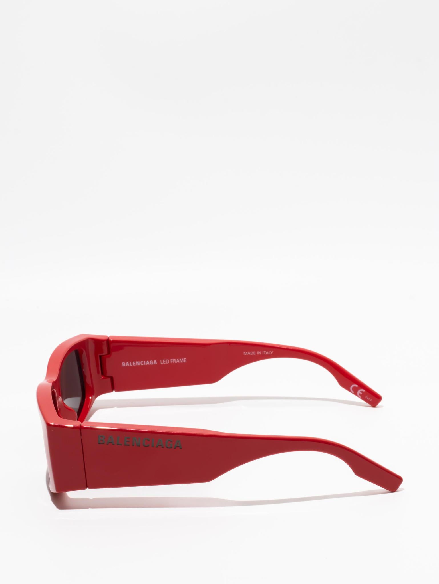 BALENCIAGA BB0100S LED Frame Sunglasses for Women & Men - UV Protection, Fashion Statement, Nightlife & Outdoor Activities