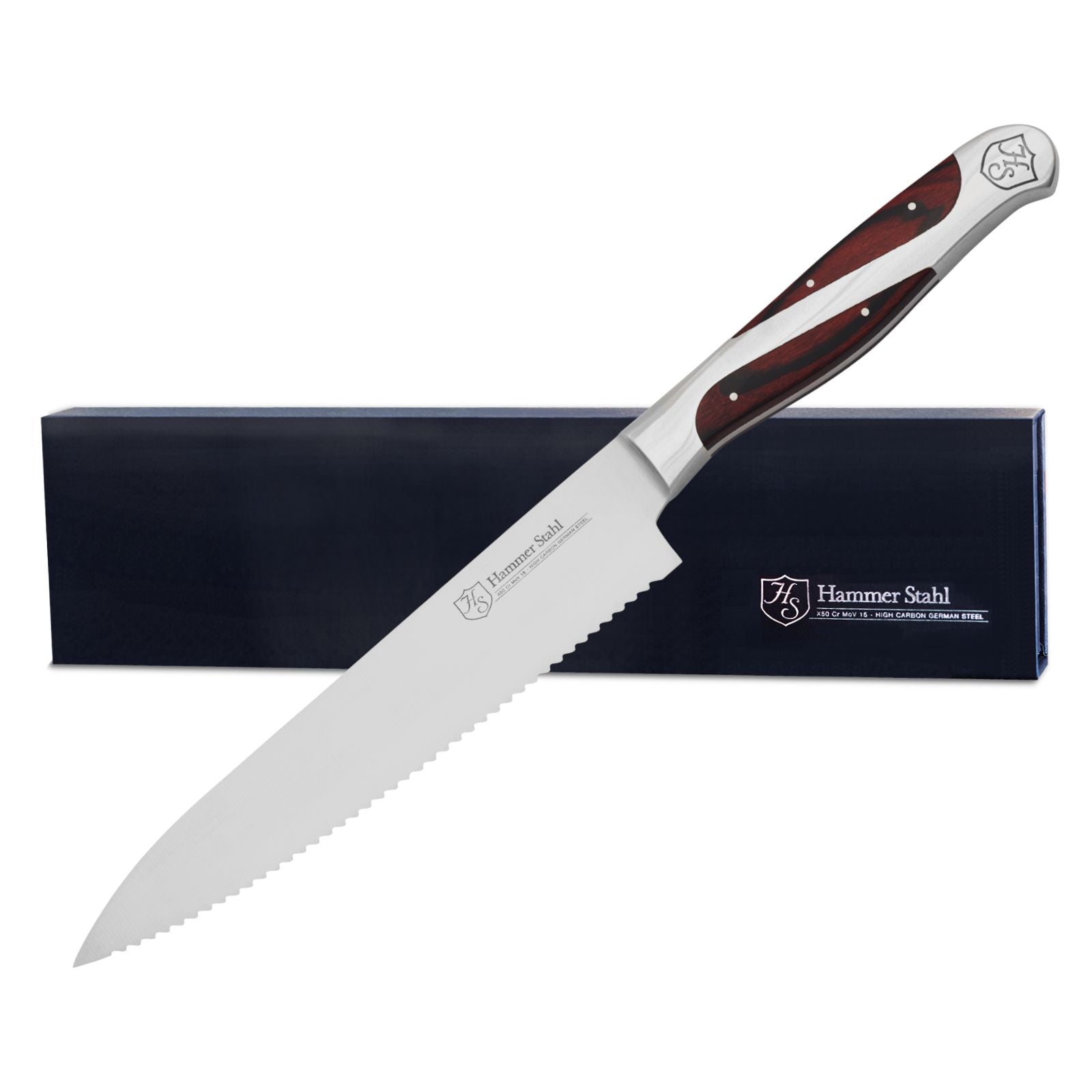 Hammer Stahl 6-Inch Serrated Utility Knife - Premium Stainless Steel Blade for Camping, Kitchen & Outdoor Adventures