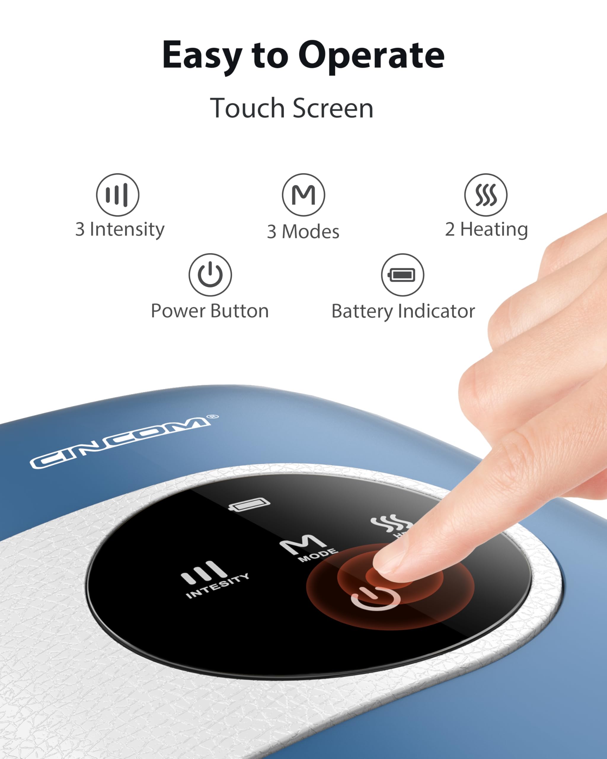 Upgraded Cordless Hand Massager with Heat & Compression - Rechargeable Therapy for Arthritis, Carpal Tunnel & Pain Relief - Perfect Gift for Women, Men & Seniors - FSA/HSA Eligible - Use at Home, Office or Travel