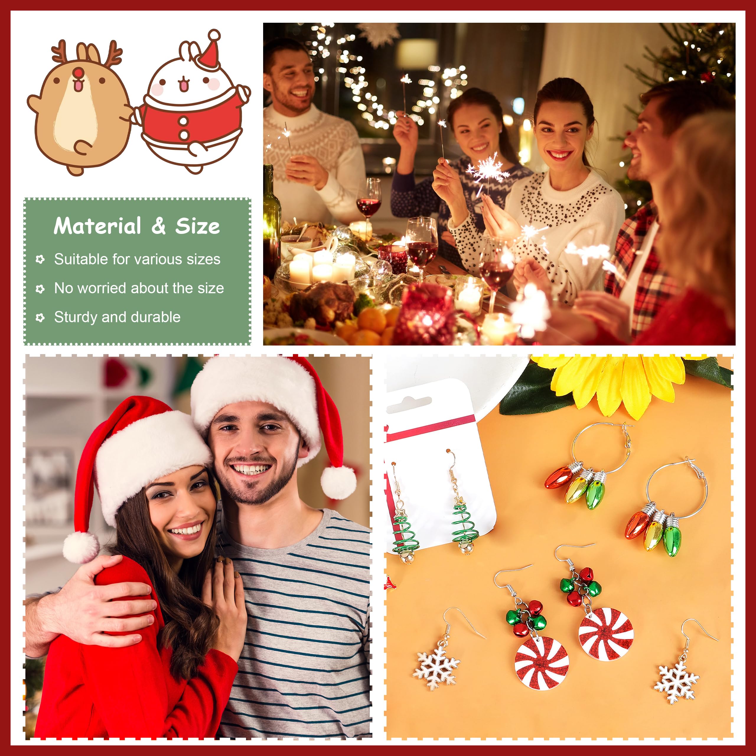 Festive Christmas Tree Dangle Earrings for Women - Snowflake, Santa, Candy Cane & Snowman Holiday Jewelry | Perfect Winter Party Accessories & Stocking Stuffers Gifts for Christmas Celebrations