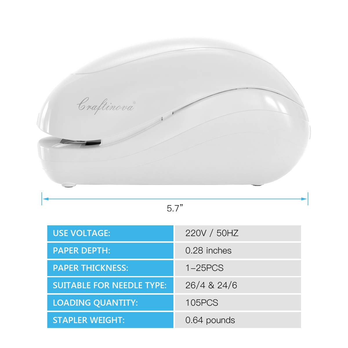 Electric Stapler for Office & Home Use - Heavy Duty Metal Desktop Stapler with 100 Sheet Capacity - Perfect for Paper, Documents, and Craft Projects