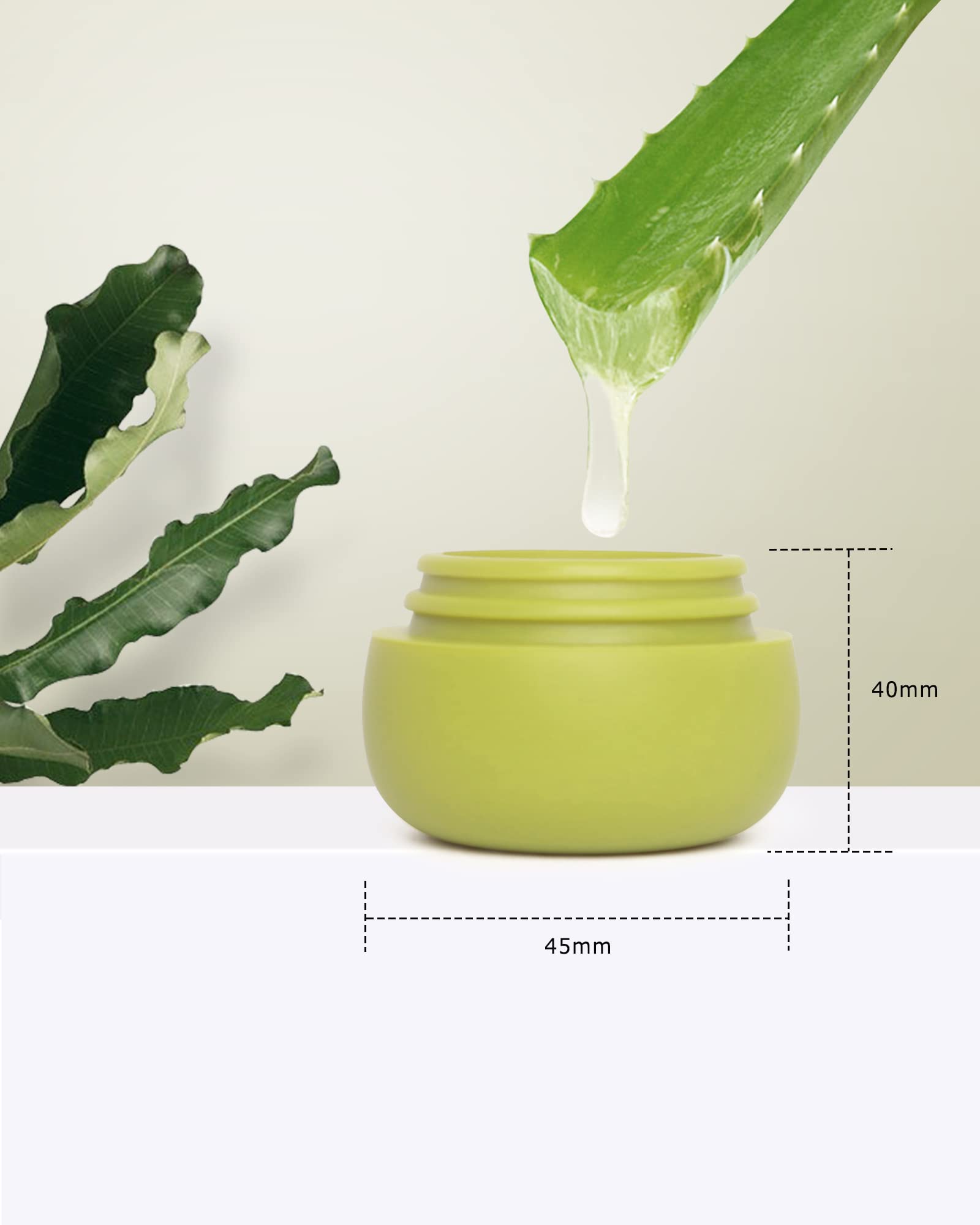 Gemice Silicone Travel Containers for Toiletries - 4-Piece TSA Approved Leak-Proof Cream Jars for Cosmetic, Makeup, Face & Body Creams - Perfect for Air Travel, Gym Bags & On-The-Go Skincare
