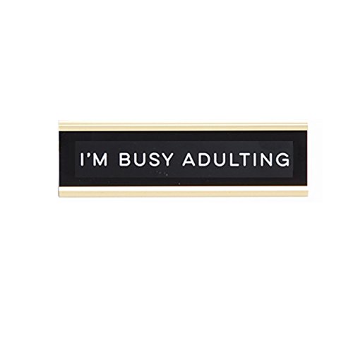 Two's Company Graduation Name Plates in Gift Box - Perfect for Graduation Parties, Office Decor & Adulting Gifts | Elegant Name Plates for Graduates, New Professionals & Busy Adults