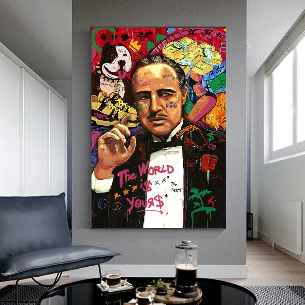 The Godfather Movie Wall Art Poster - Classic Vintage Home Decor for Living Room, Office & Man Cave - Perfect Gift for Film Lovers & Gangster Movie Fans