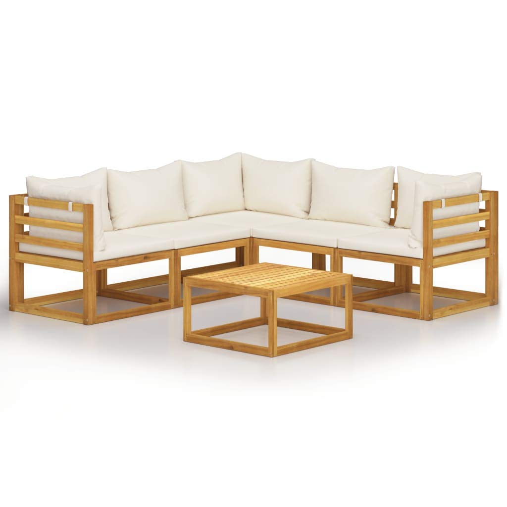 6-Piece Unfade Memory Patio Sofa Set with Cushions & Coffee Table - Outdoor Conversation Furniture for Deck, Backyard, Poolside - Perfect for Relaxing, Entertaining & Lounging in Your Garden