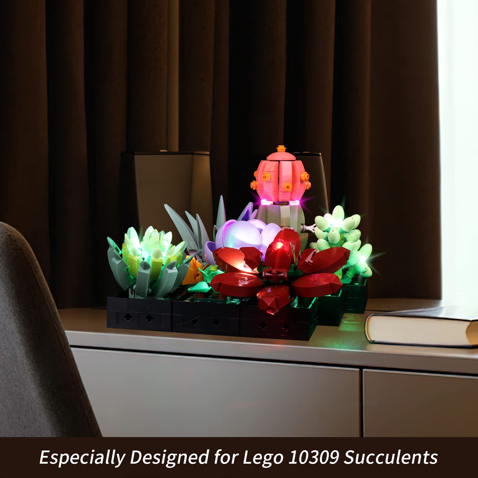 LED Light Kit for Lego Succulents 10309 - DIY Lighting Set for Lego Botanical Collection (Lights Only) - Perfect for Home Decor, Gift Ideas & Lego Display Enhancement