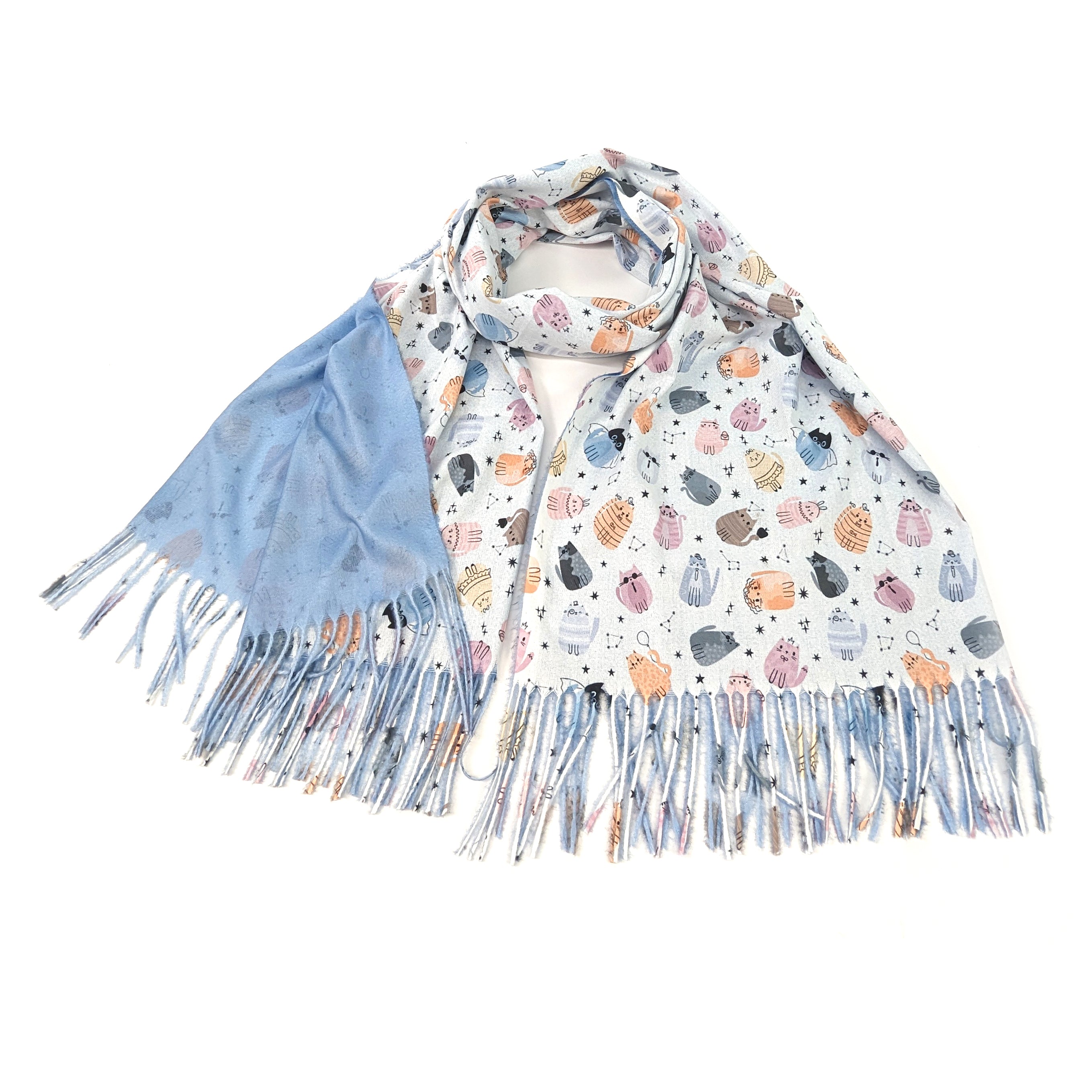 Creative Cat Pashmina Style Scarf (70x180cm) - Soft & Stylish Winter Fashion Accessory for Women - Perfect for Cold Weather, Office Wear & Gift Giving