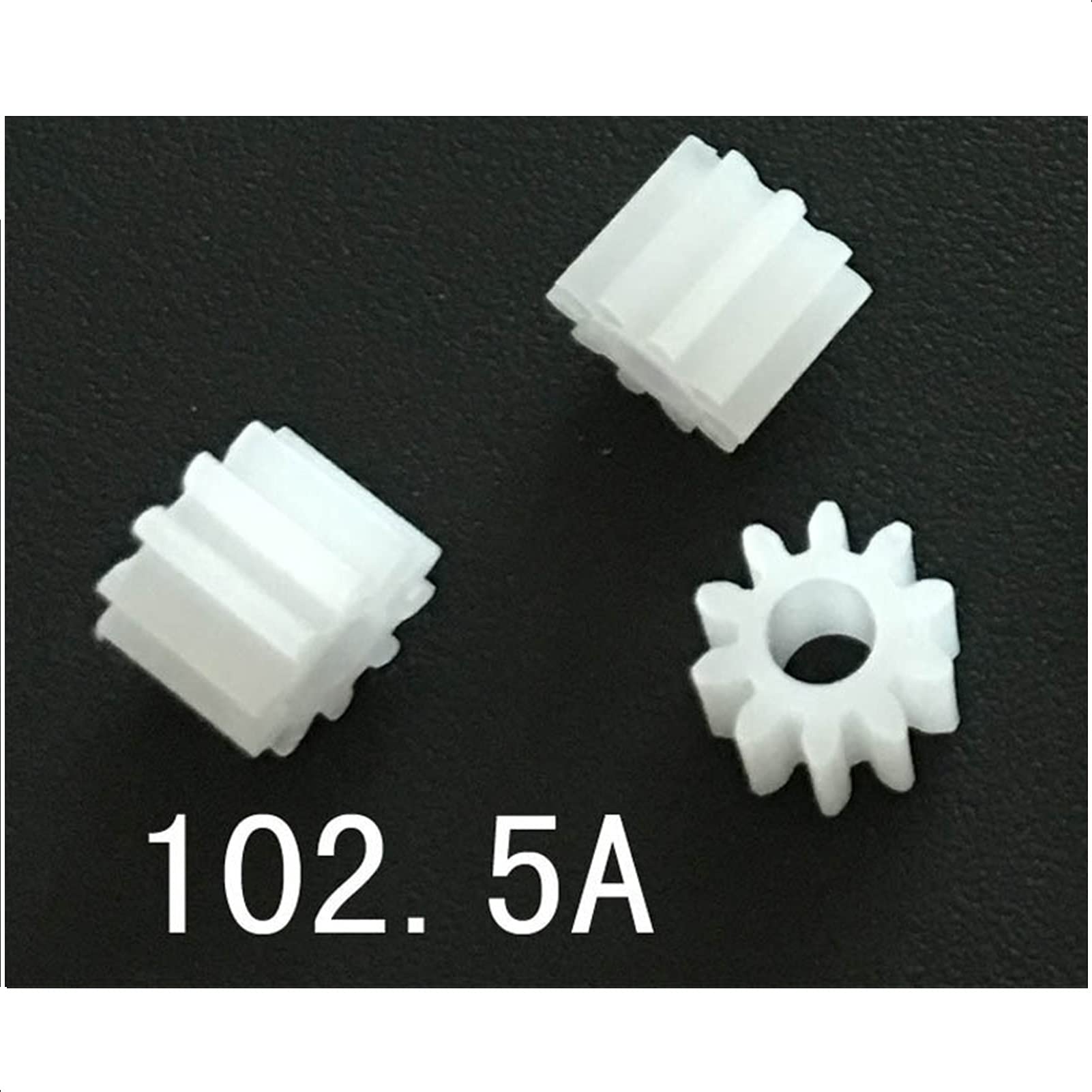 SENMIAO 10-Pack 102.5A 0.5M Plastic Pinion Gears - 0.5 Modulus, 10 Teeth, 2.5mm Hole Diameter for RC Cars, Robotics, and DIY Motor Projects - Durable Motor Accessories for Smooth Power Transmission