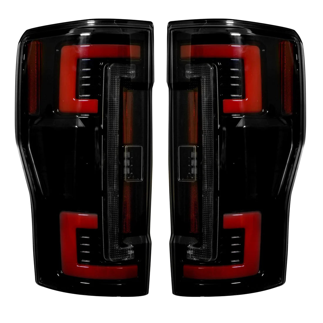 Ford Super Duty F250 F350 F450 F550 2017-2019 LED Tail Lights - Smoked OLED Replacement for OEM - Upgrade Your Truck Lighting for Night Driving & Enhanced Visibility