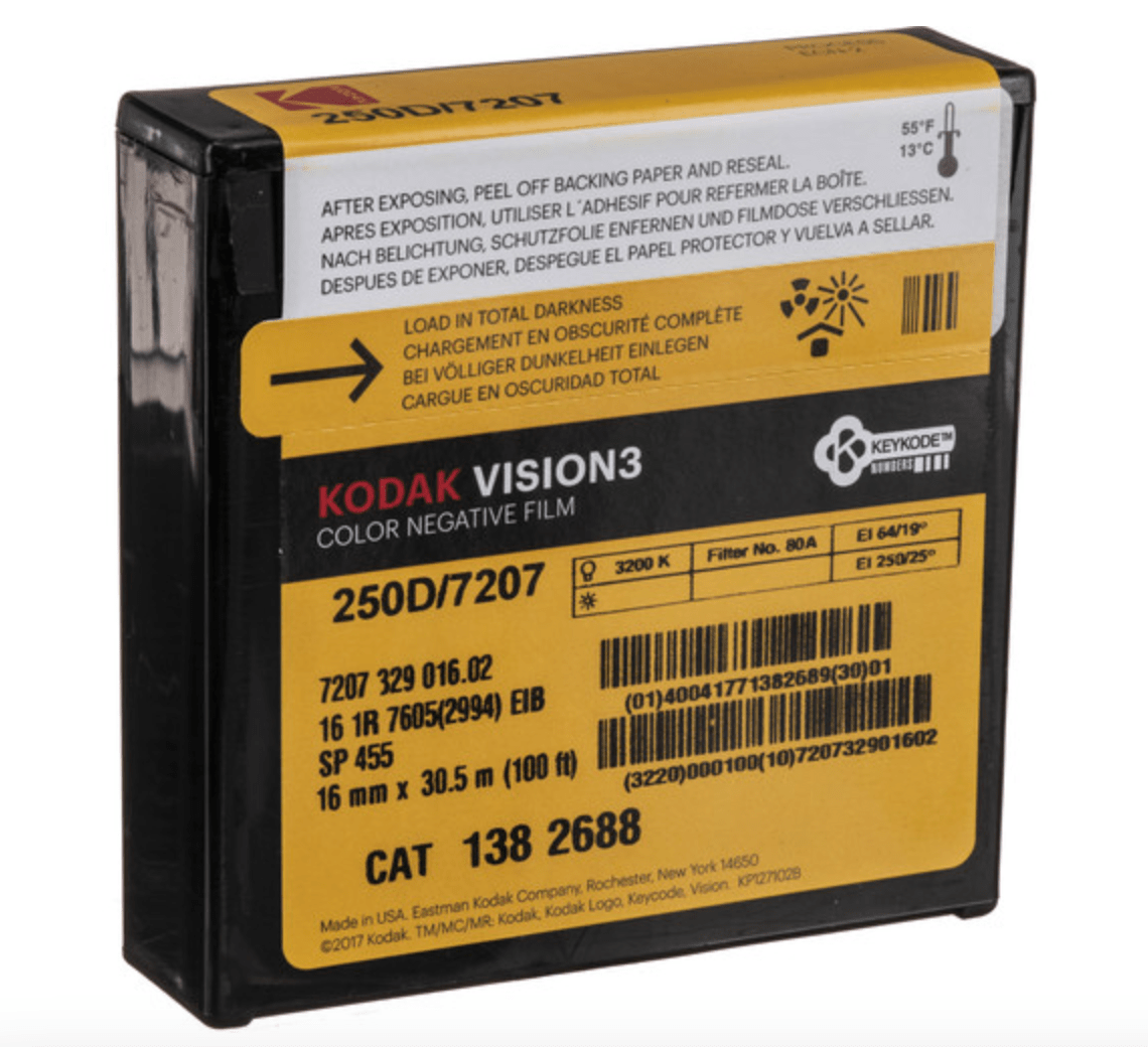 Kodak VISION3 250D Color Negative Film #7207 (16mm, 100' Roll) - Professional 16mm Motion Picture Film for Cinematography, Documentary & Indie Film Production