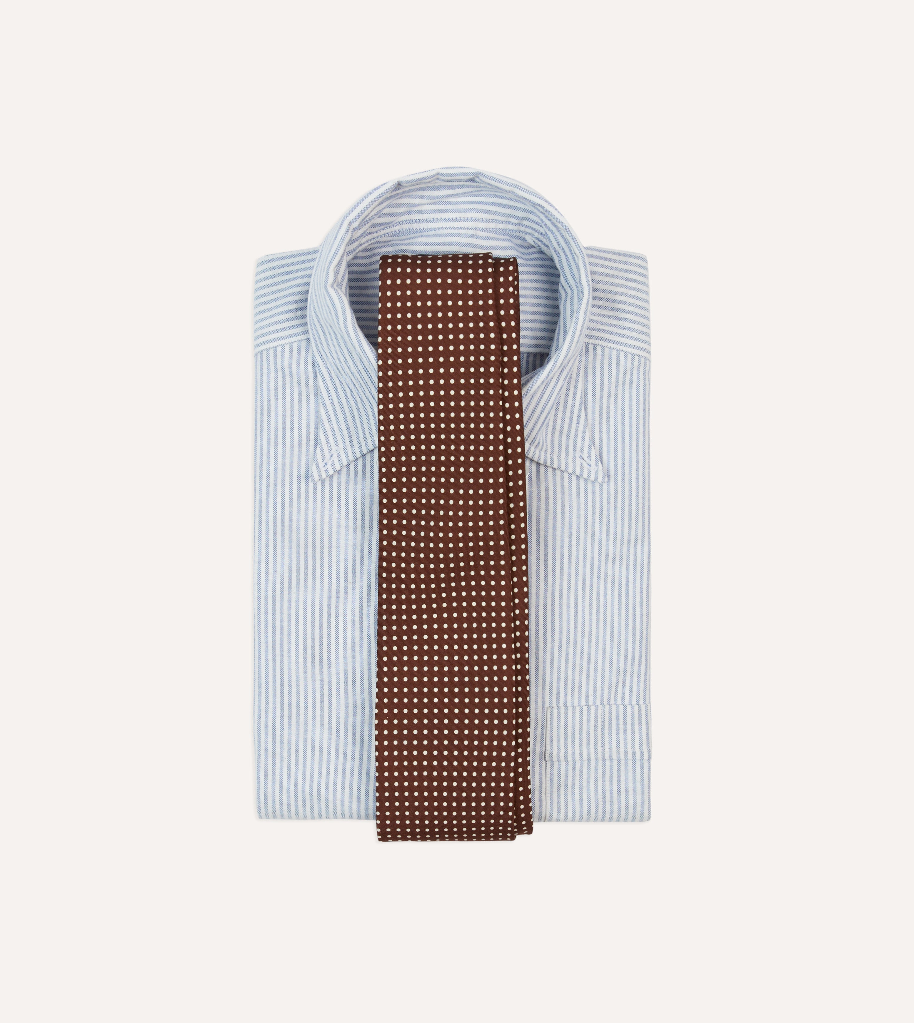 Elegant Brown Small Spot Silk Self-Tipped Necktie for Men - Perfect for Business, Weddings & Formal Occasions