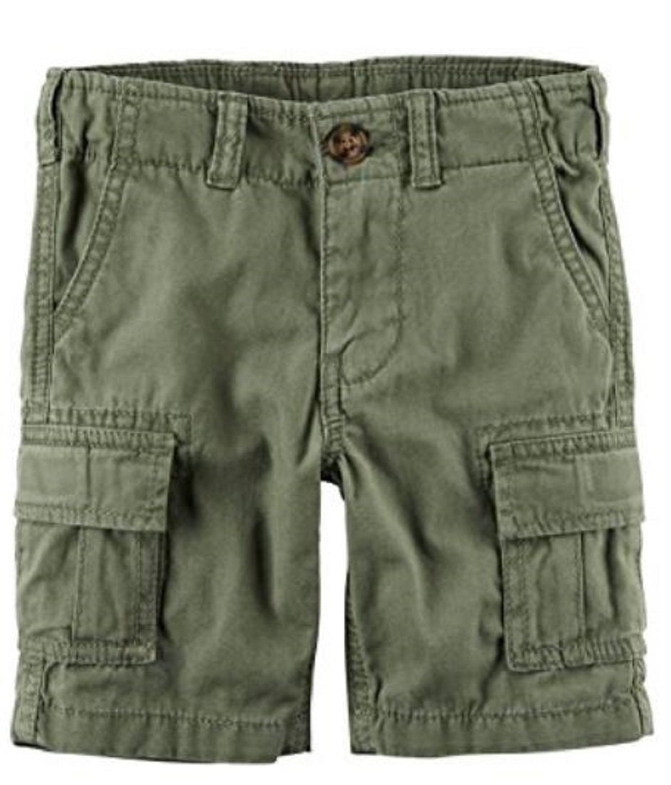 Carter's Baby Boys' Olive Cargo Shorts 24 Months - Comfortable & Durable Toddler Shorts for Playtime, Daycare & Summer Outings