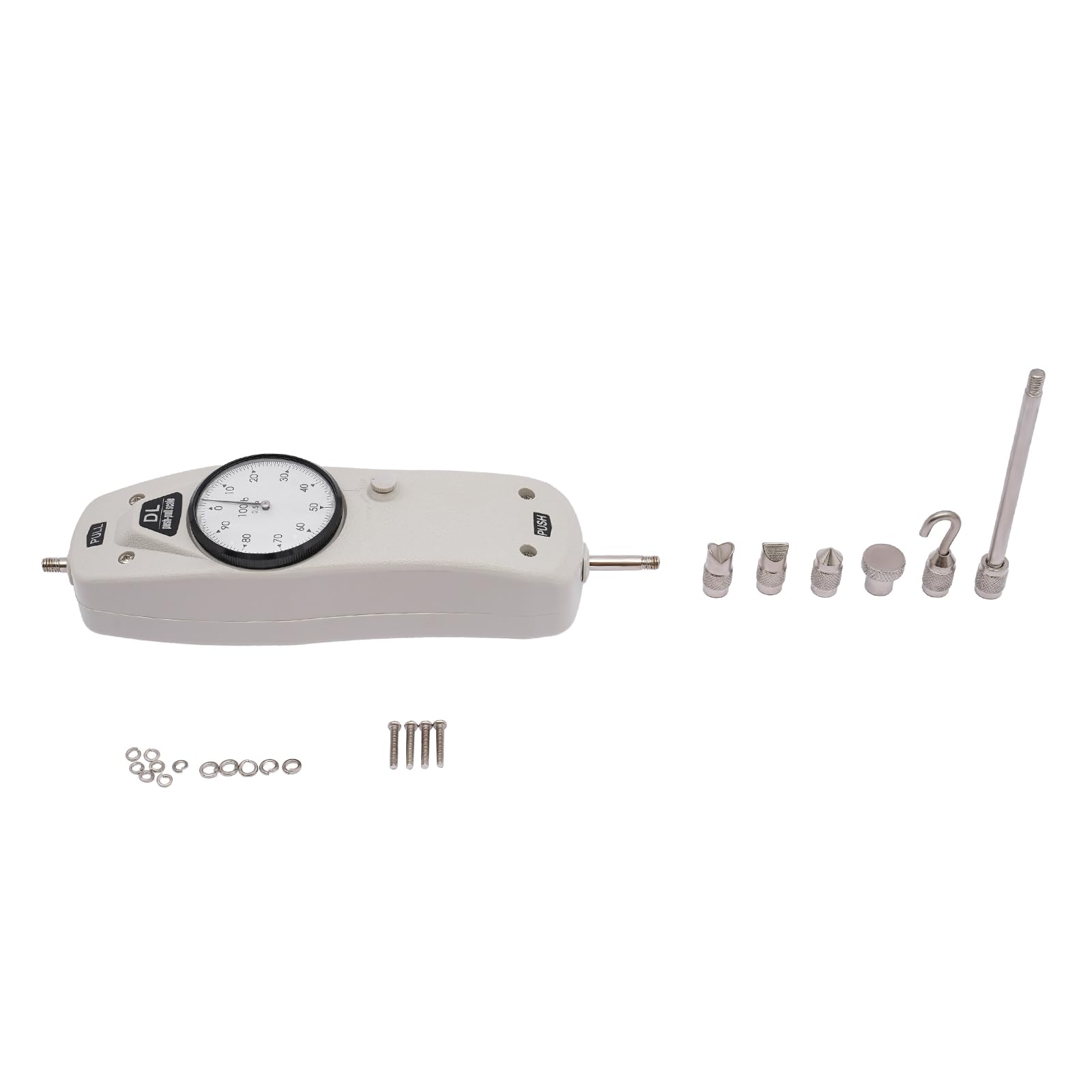 100lb Digital Push Pull Force Gauge - High Precision Force Tester & Dynamometer for Tension/Compression Testing - Ideal for Quality Control, Material Testing & Industrial Applications (DL-100)