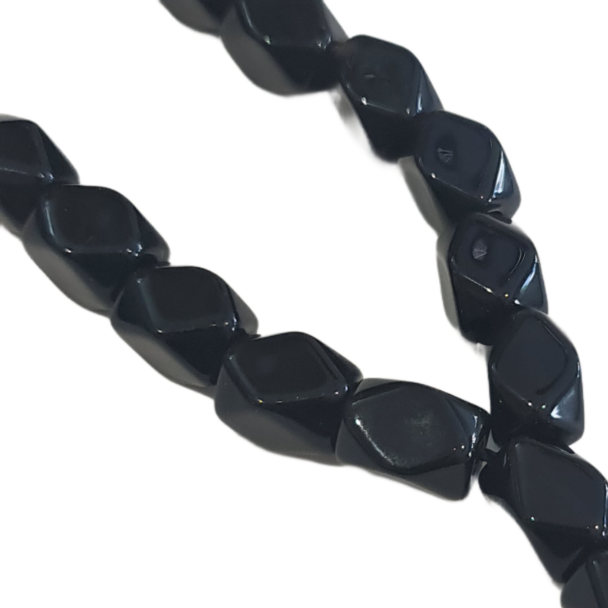 Handmade Obsidian Komboloi Beads - Natural Stone Greek Worry Beads for Stress Relief & Relaxation - Perfect for Meditation, Anxiety Relief, and Fidgeting