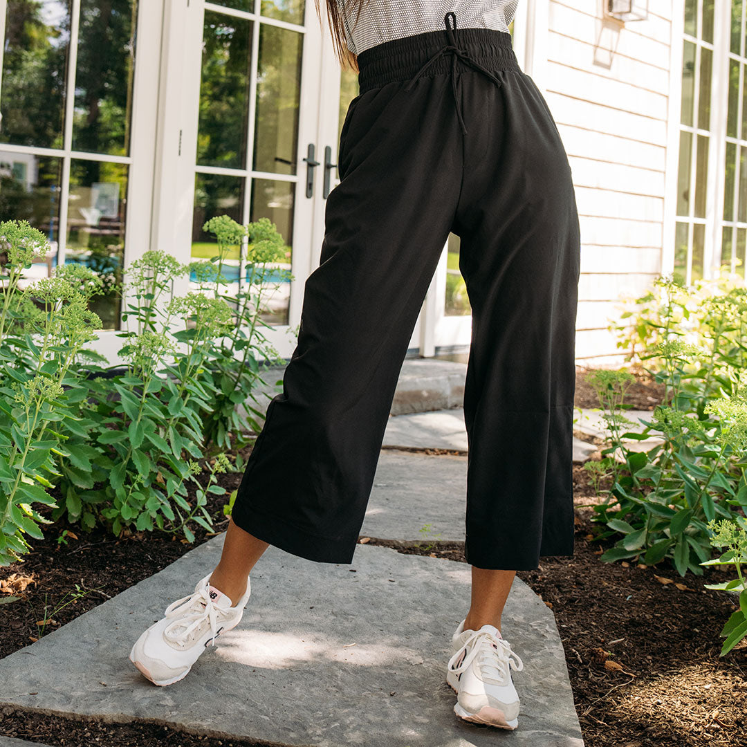 Audrey Wide Leg Pants for Women - High Waisted Black Dress Pants for Office, Business & Casual Wear