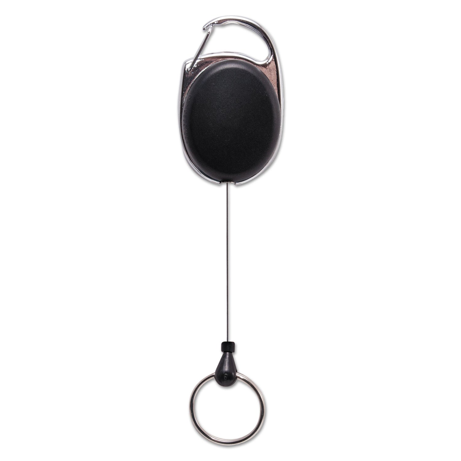 Advantus Retractable ID Badge Reel with Carabiner Clip - 30 Inch Extension, Smoke Color (6-Pack) - Perfect for Work, Events, and Security Access