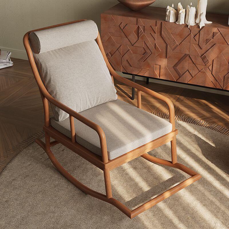 Premium Wooden Rocking Chairs for Front Porch - Midnight Black/Chalk/Azure Craftsman Style with Rear Support & Stationary Base | Perfect for Relaxing, Outdoor Decor & Country Home Sitting Areas