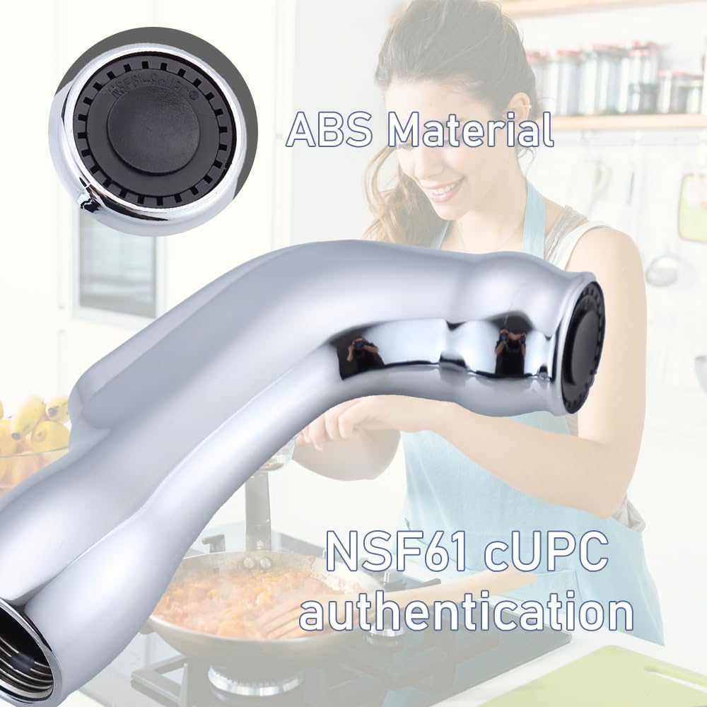 Moen Universal Kitchen Sink Side Sprayer Replacement with Hose and Holder - Chrome Sprayer Head for Easy Cleaning and Dishwashing