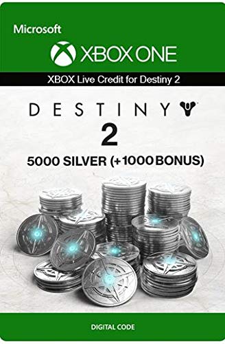 Destiny 2 Silver Gift Card 5000 (+1000 Bonus) - Xbox One & Windows 10 PC Digital Download Code - Perfect for In-Game Purchases & Expansions