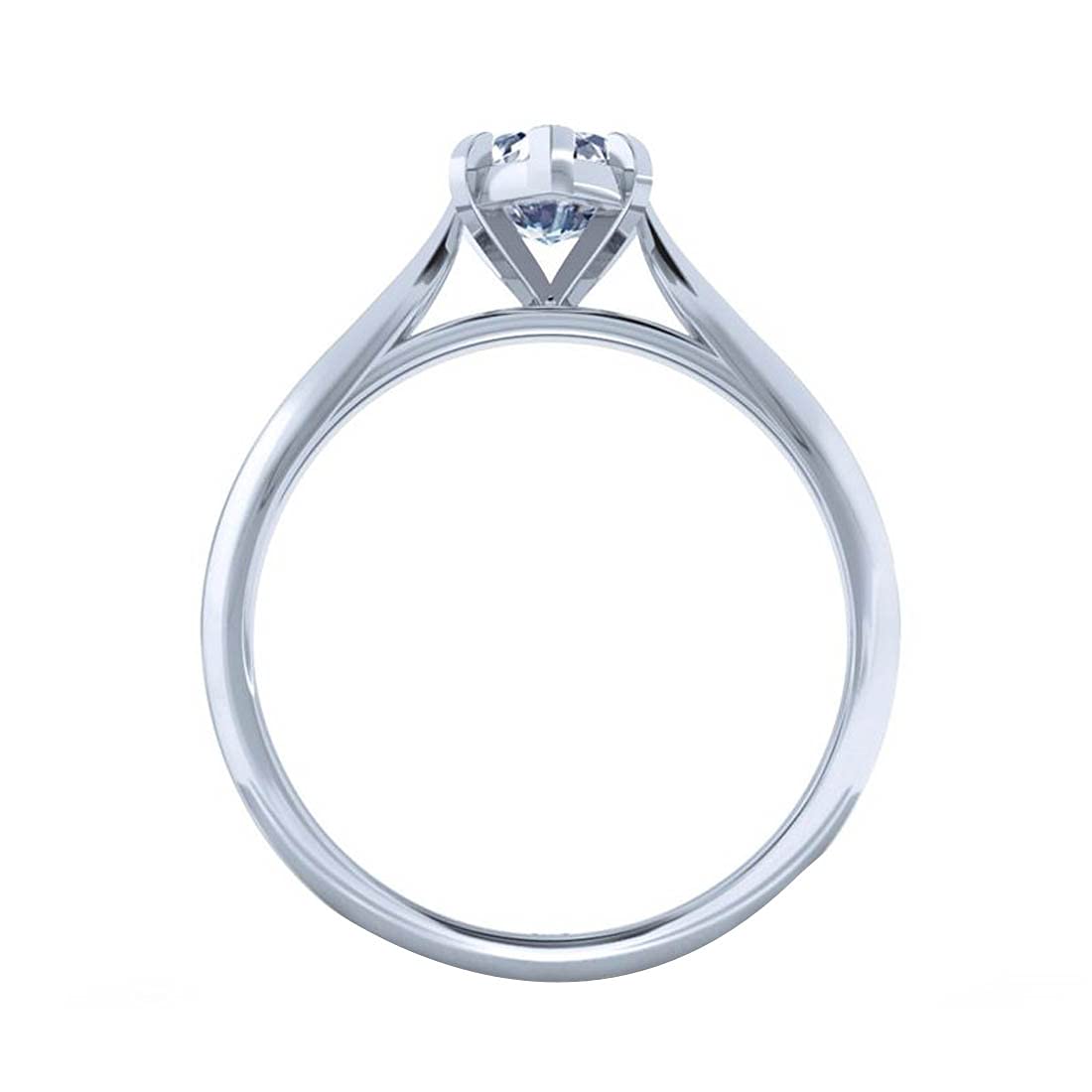 1.00 TCW Simulated Marquise Diamond Solitaire Engagement Ring - 14k Gold Plated Sterling Silver Wedding Band for Women - Cathedral Setting Anniversary & Proposal Ring - Perfect for Weddings, Anniversaries, Valentine's Day Gifts