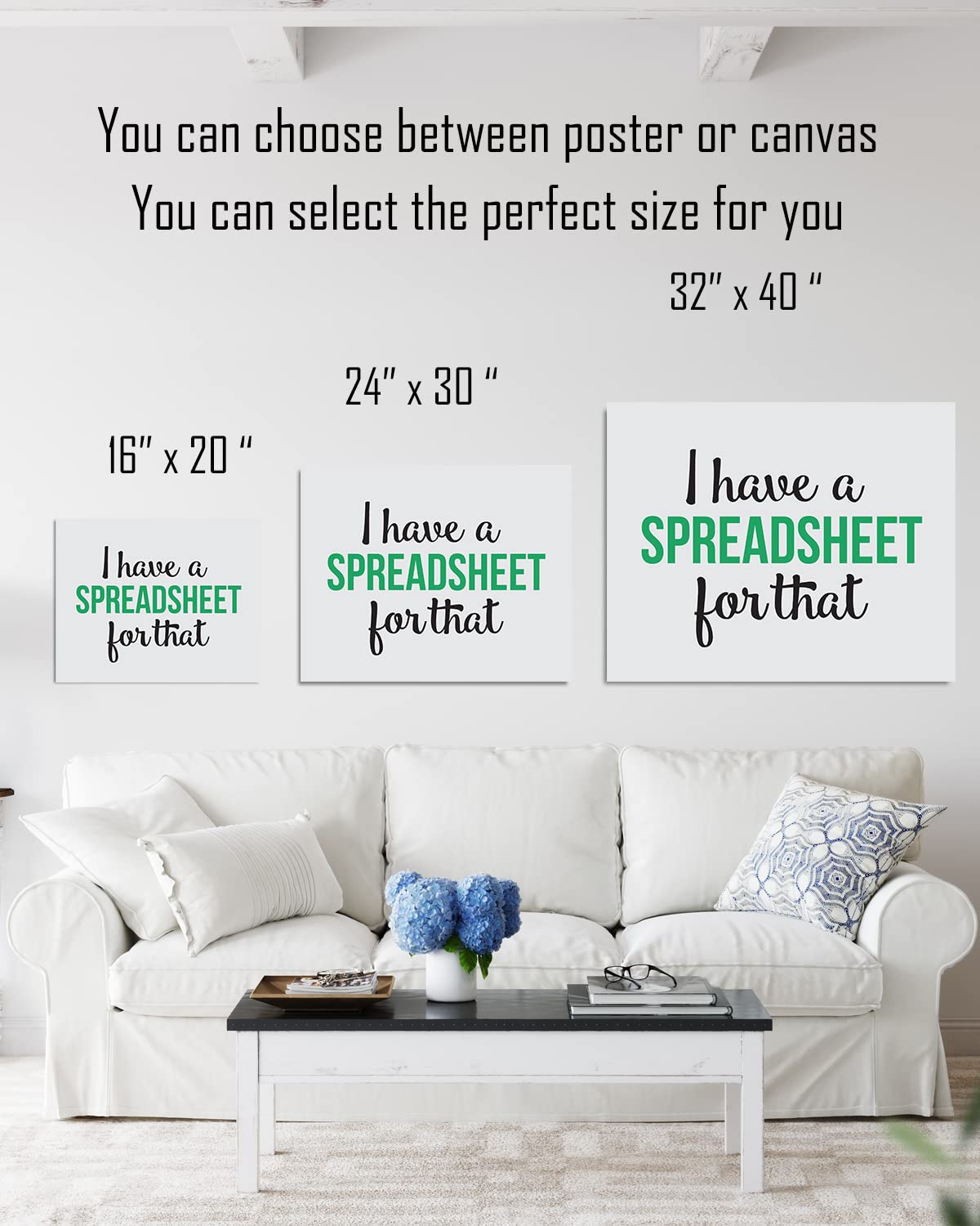 Funny Accounting Wall Art Canvas - Office Decor for Accountants & Tax Professionals - 40x32 Ready to Hang - Perfect Gift for Accountant Appreciation & Cubicle Decoration - Great for Home Office, Accounting Firms & Tax Season Humor