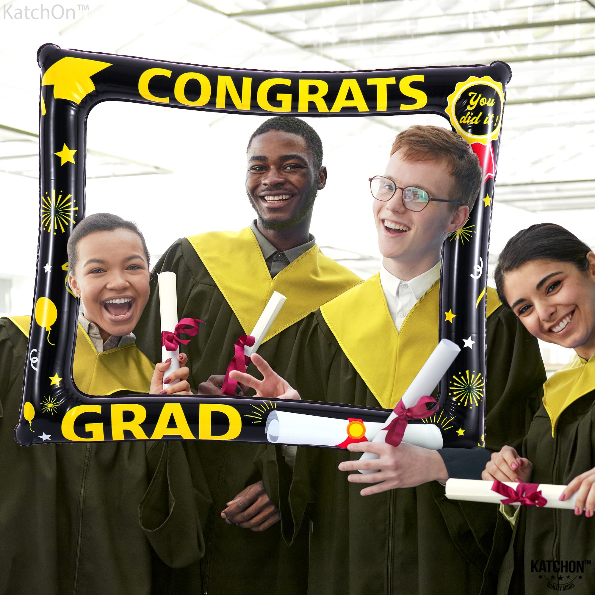 KatchOn 30 Inch Inflatable Graduation Photo Booth Frame - Large Graduation Party Decorations 2025 | Graduation Photo Props, Backdrop for Graduation Photoshoot | Perfect for Graduation Ceremonies, College Parties & Senior Year Celebrations