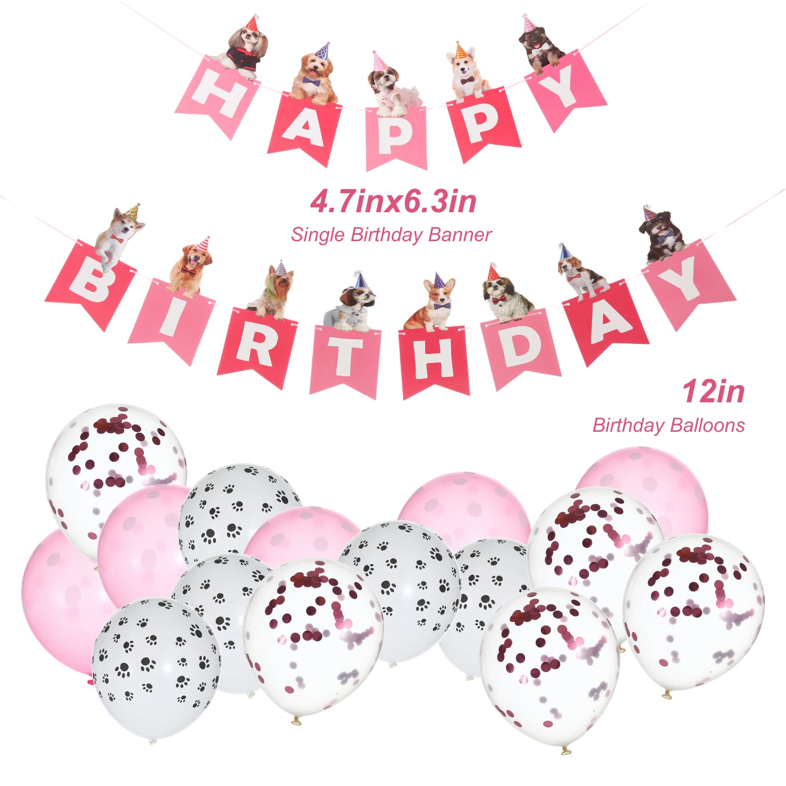 **Dog Birthday Party Decorations Set - Cute Pet Bandana, Crown Hat & Scarf for Puppy Birthday Celebrations - Perfect for Dog Themed Parties, Photo Shoots & Special Occasions**